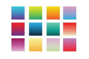 gradient background collection set in pixel art style vector