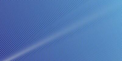 Abstract smooth wave on a blue background. Dynamic sound wave. Design element. Vector illustration.