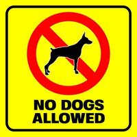 No dogs allowed. Dog prohibition sign, vector illustration.