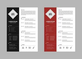 Clean Modern Resume Vector Template for Job Applications