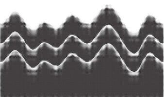 punteado ola antecedentes. trama de semitonos resumen vector degradado. partícula fluir desteñir. texturizado fluido efecto. dinámica diseño con puntos.