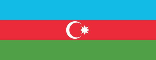 Flag of Azerbaijan . Azerbaijan flag vector isolated on white background