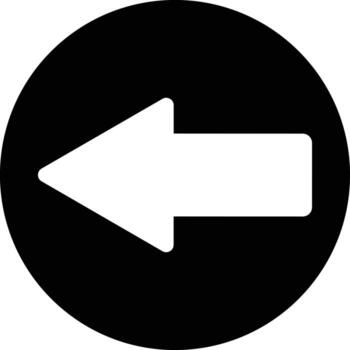 Back arrow icon button vector . Previous button icon in trendy style