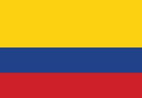 bandera de Colombia . Colombia bandera vector aislado en blanco antecedentes