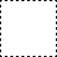dashed line square frame icon vector isolated on white background