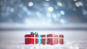 Navidad regalo cajas generativo ai foto