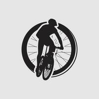 logotipo de bicicleta de montaña vector