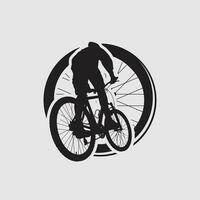 logotipo de bicicleta de montaña vector