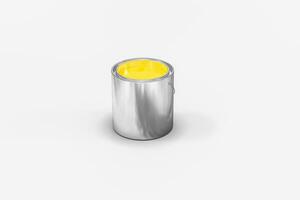 The bucket of paint with white background, 3d rendering. photo