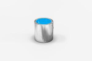 The bucket of paint with white background, 3d rendering. photo