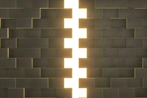 Dark undulating cubes, technological graphic background, 3d rendering. photo