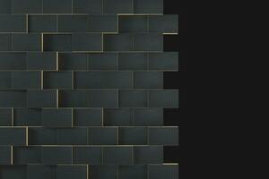 Dark undulating cubes, technological graphic background, 3d rendering. photo
