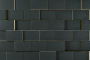 Dark undulating cubes, technological graphic background, 3d rendering. photo