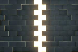 Dark undulating cubes, technological graphic background, 3d rendering. photo