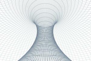 3d rendering, curve lines with dark background photo