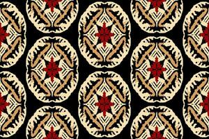 seamless pattern.ethnic oriental pattern traditional on black background.Aztec style abstract vector illustration.design for