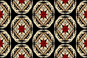 seamless pattern.ethnic oriental pattern traditional on black background.Aztec style abstract vector illustration.design for