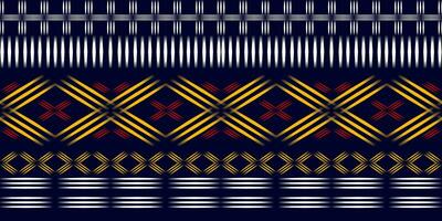 Seamless pattern, traditional ethnic pattern on blue background, Aztec abstract vector pattern