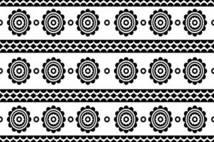 Tribal ethnic pattern in black and white color. Design for bakcground or frame vector