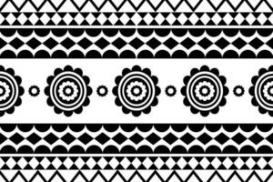 Tribal ethnic pattern in black and white color. Design for bakcground or frame vector