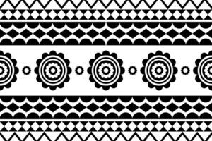 Tribal ethnic pattern in black and white color. Design for bakcground or frame vector