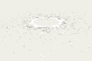 Purity splashing milk with creative shapes, 3d rendering. photo