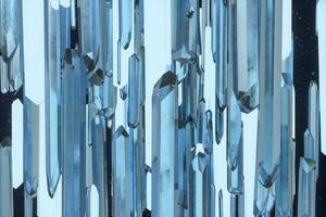 A cluster of precision-cut magic crystal, science fiction and magic theme, 3d rendering. photo