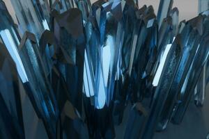 A cluster of precision-cut magic crystal, science fiction and magic theme, 3d rendering. photo