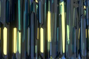 A cluster of precision-cut magic crystal, science fiction and magic theme, 3d rendering. photo