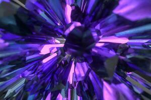 A cluster of precision-cut magic crystal, science fiction and magic theme, 3d rendering. photo