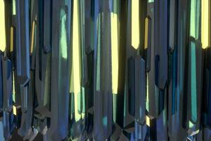 A cluster of precision-cut magic crystal, science fiction and magic theme, 3d rendering. photo