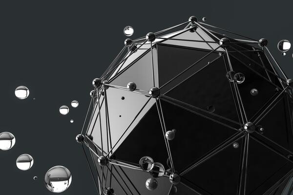 3d rendering, creative triangle polygon construction
