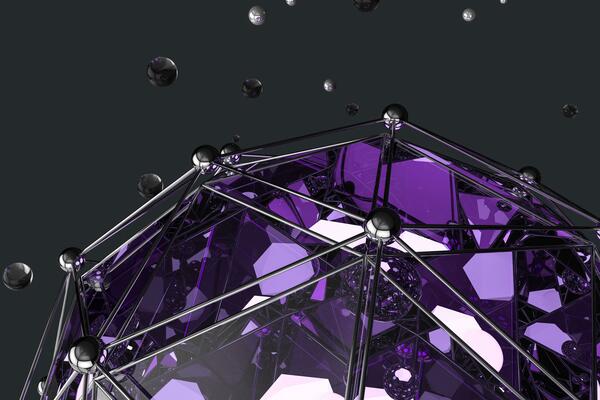 3d rendering, creative triangle polygon construction