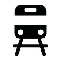 tren icono silueta vector