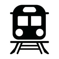 icono de silueta de tren vector