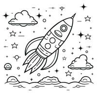 Cartoon Space Rocket vector