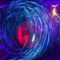 Swirling swirls with gradient lines, 3d rendering photo