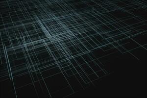 Glowing big data lines and technological background, 3d rendering. photo