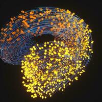 arremolinándose remolinos con degradado líneas, 3d representación foto