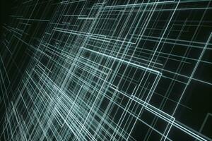 Glowing big data lines and technological background, 3d rendering. photo