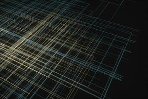 Glowing big data lines and technological background, 3d rendering. photo