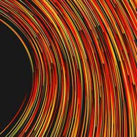 Orange swirling swirls with gradient lines, 3d rendering photo