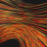 Orange swirling swirls with gradient lines, 3d rendering photo