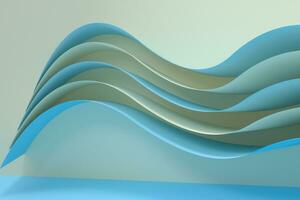 3d rendering curve paper background, tint color background photo