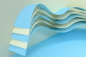 3d rendering curve paper background, tint color background photo