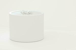 White wave liquid ripples by fluid simulation, 3d rendering photo