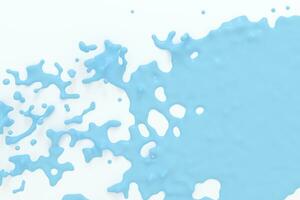 The splashing liquid of pigment, two-tone color background, 3d rendering. photo