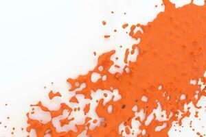 The splashing liquid of pigment, two-tone color background, 3d rendering. photo