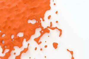 The splashing liquid of pigment, two-tone color background, 3d rendering. photo