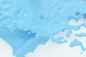 The splashing liquid of pigment, two-tone color background, 3d rendering. photo